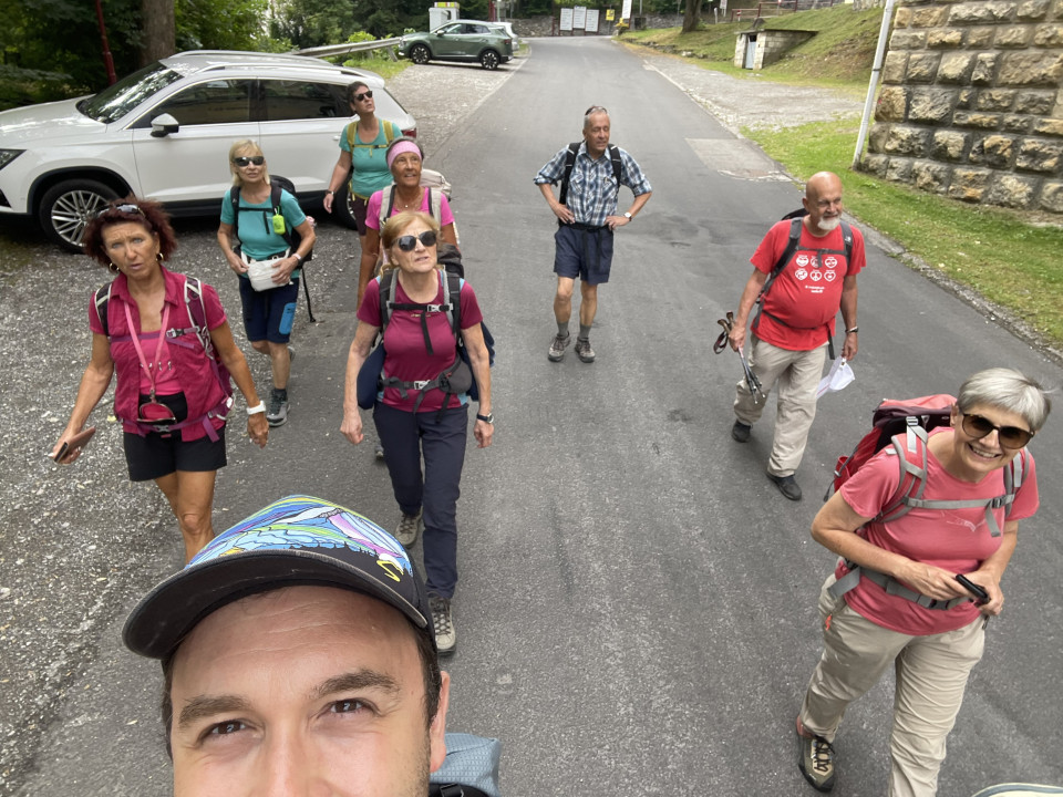 Unsere Wandergruppe ließ sich den Spaß nicht verderben...